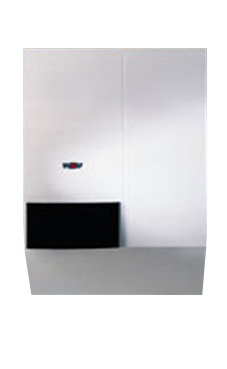 Wolf CGW 24/140 grupo térmico  con acumulador dinamico de 50 l. de 28 KW con salida de gases horizontal (caldera gas propano mural estanca mixta de condensación)