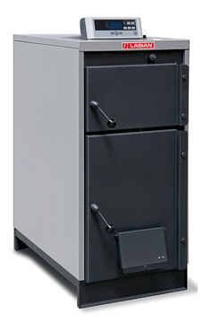 Lasian CLX PLUS 40 caldera de pie de leña de 40 Kw. solo calefacción, 39.560 Kcal./h longitud de troncos 947mm., boca de carga de leña 372x410mm (caldera para biomasa de leña)