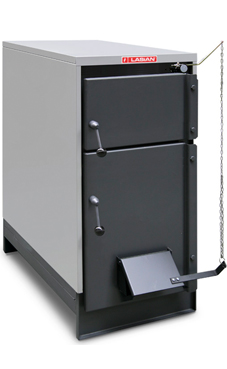 Lasian CLX 40 caldera de pie de leña de 40 Kw. solo calefacción, 39.560 Kcal./h longitud de troncos 947mm., boca de carga de leña 372x410mm (caldera para biomasa de leña)