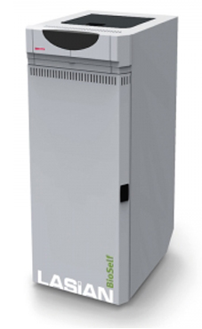 Lasian BIOSELF 18 caldera de pie modulante de policombustibles sólidos(pellets, cascara de almendra, orujillo, hueso de oliva,etc,...) de 18 KW.solo calefacción.(15.480 Kcal./h.) (caldera para biomasa de policombustibles)