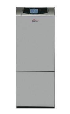 Ferroli ATLAS D30 KI 130 UNIT de pie  de 30 Kw. Mixta, Depósito inoxidable de 130 litros. Kit combustión estanca opcional (caldera para gasoil de tiro natural)