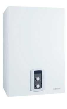 Chaffoteaux-maury NIAGARA C 30 FF  con acumulador integrado de 40 l.con nuevo Eco Delta System y display LCD de 29,5 KW con placa de conexiones y kit salida de humos. (caldera GLP mural estanca mixta)