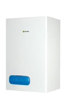 Beretta MYNUTE BOILER 28 B.S.I. AR con acumulador integrado de 60l. De 28,1KW con llaves y kit de evac. de humos. (caldera GLP mural estanca mixta)