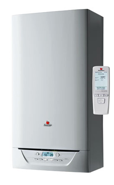 Saunier-duval ISOFAST 21 CONDENS F 30 de 25,7-30,6 KW (calefacción y acs)acumulación dinamica Isodyn 2, incluye control  termostato programador modulante EXACONTROL E7 R, placa de conexiones y ventosa. (caldera gas propano mural estanca mixta de condensac