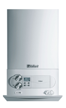 Vaillant TURBO TEC 242 de 24 KW  (VMW ES 242/4-5M) con plantilla y kit evac. (caldera GN mural estanca mixta)