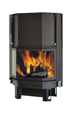 EDILKAMIN modelo TEKNO 3 PRISMATICO N de 15 Kw tiro natural.Salida humos hembra Ø 25 cm.
