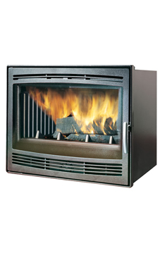 EDILKAMIN modelo SPRINT 10,5 Kw.ventilación forzada frontal y fuego de fundición