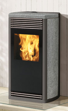 EDILKAMIN modelo IDROFLEXA 11,3 Kw top y laterales de piedra natural