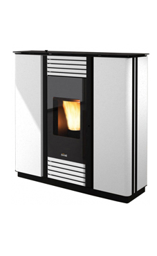 FERROLI modelo NETTUNO de 9,05 Kw. de poténcia, consumo 2 Kg/hora, volumen del depósito 15 kg. Rendimiento 90,4%, de acero , para calefactar estancias de hasta 72 m2 (canalizable, apta para varias estancias)