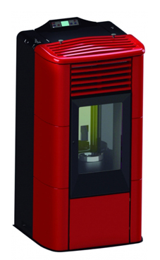FERROLI modelo TERMO ORIONE de 17,04 Kw. de poténcia, consumo 3,92 Kg/hora, volumen del depósito 22 kg. Rendimiento 97,41%, de acero con tapa superior en maiolica , para calefactar estancias de hasta 145 m2 con mando a distancia incluido.
