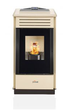 FERROLI modelo VENERE de 8,27 Kw. de poténcia, consumo 1,937 Kg/hora, volumen del depósito 19 kg. Rendimiento 95,66%, de acero , para calefactar estancias de hasta 65 m2